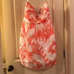 Shoshanna Watercolor Strapless Dress Size 8